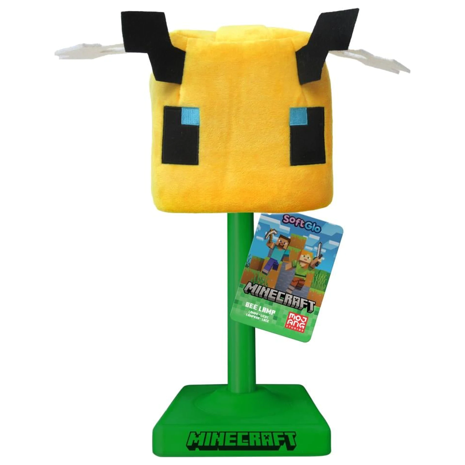 Minecraft Bee 'SoftGlo' flauschige dekorative Lampe, wiederaufladbar Produktfoto
