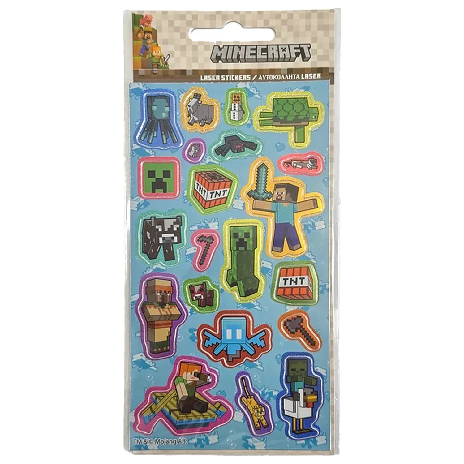 Minecraft Blocks Holografischer Sticker-Set Produktfoto