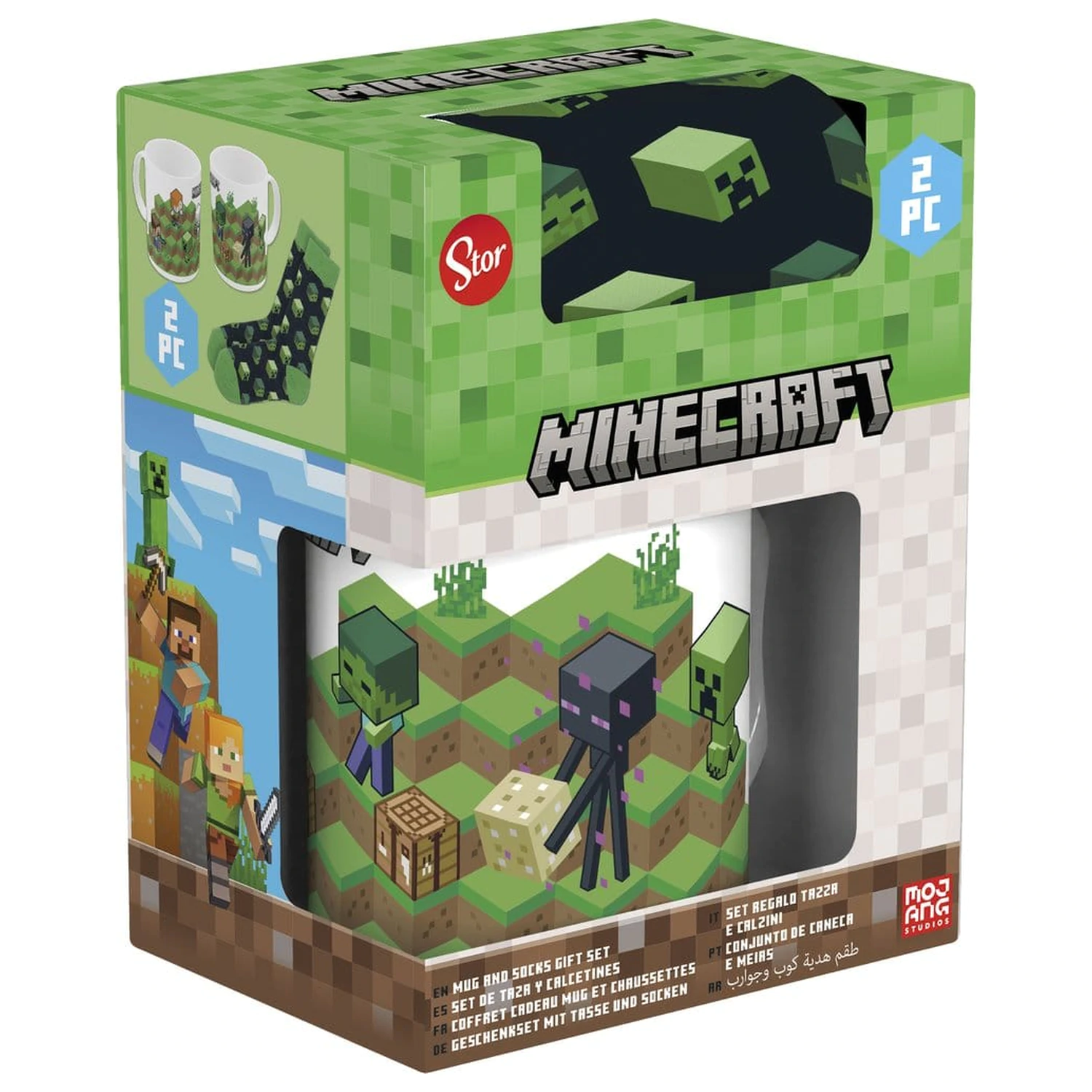 Minecraft Becher & Socken Set Produktfoto