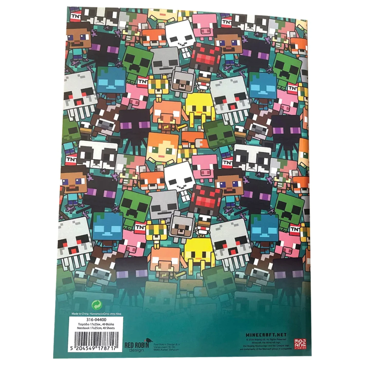 Minecraft Boom B/5 liniertes Notizbuch 40 Blatt Produktfoto