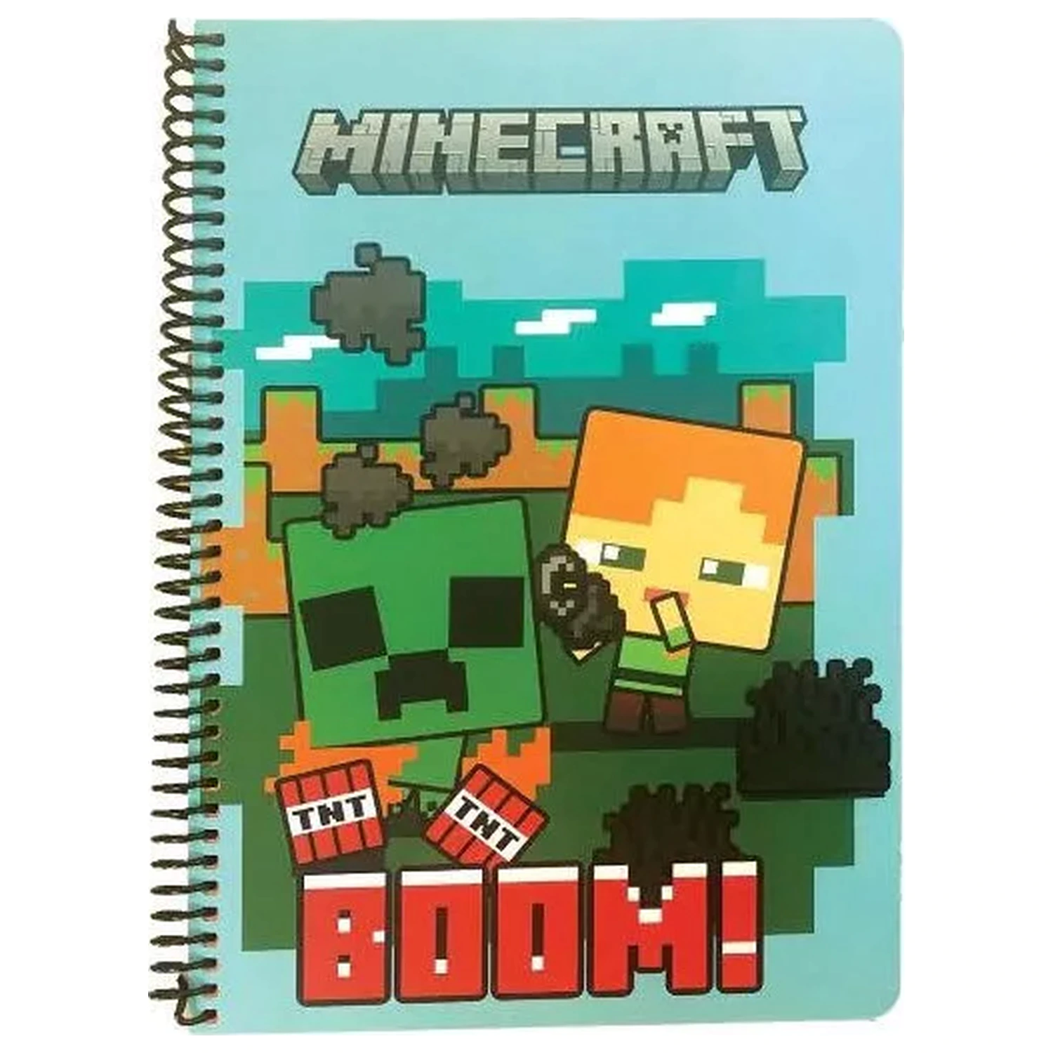 Minecraft Boom B/5 liniertes Spiralnotizbuch, 70 Blatt Produktfoto
