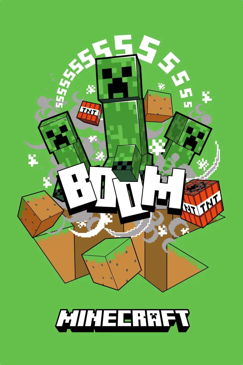 Minecraft Boom Creeper Polardecke 100*150cm Produktfoto
