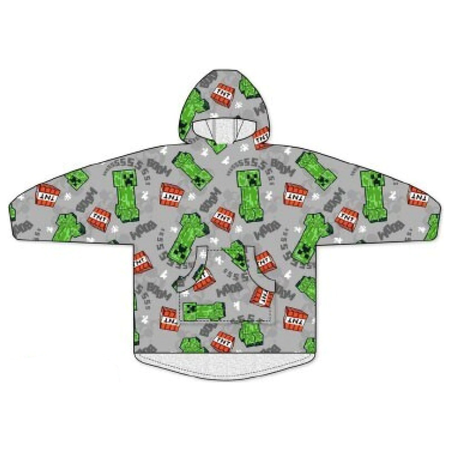 Minecraft Boom Erwachsen tragbar Plüsch Fleece-Decke, Poncho Produktfoto