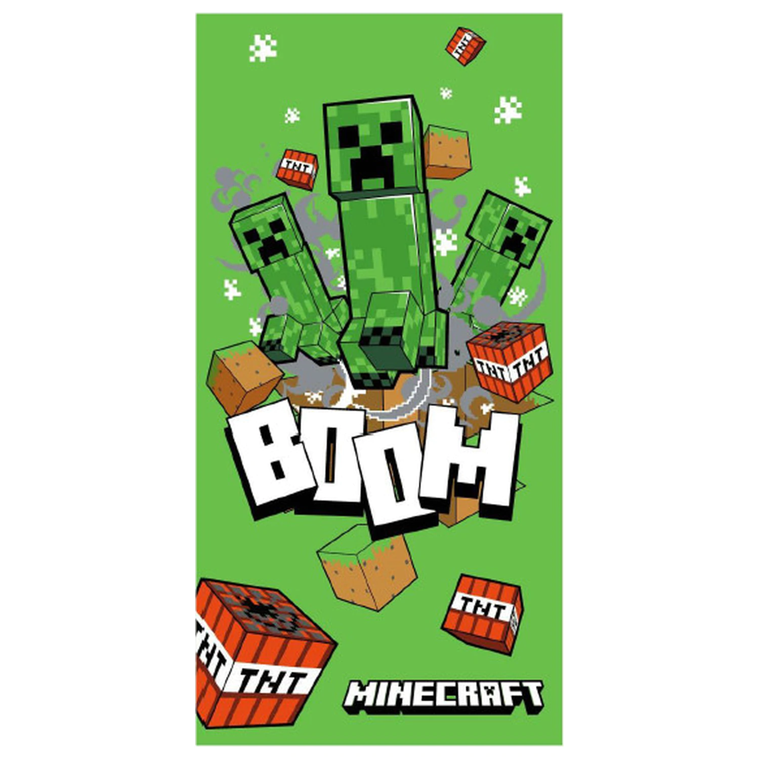 Minecraft Boom Grünes Handtuch Produktfoto