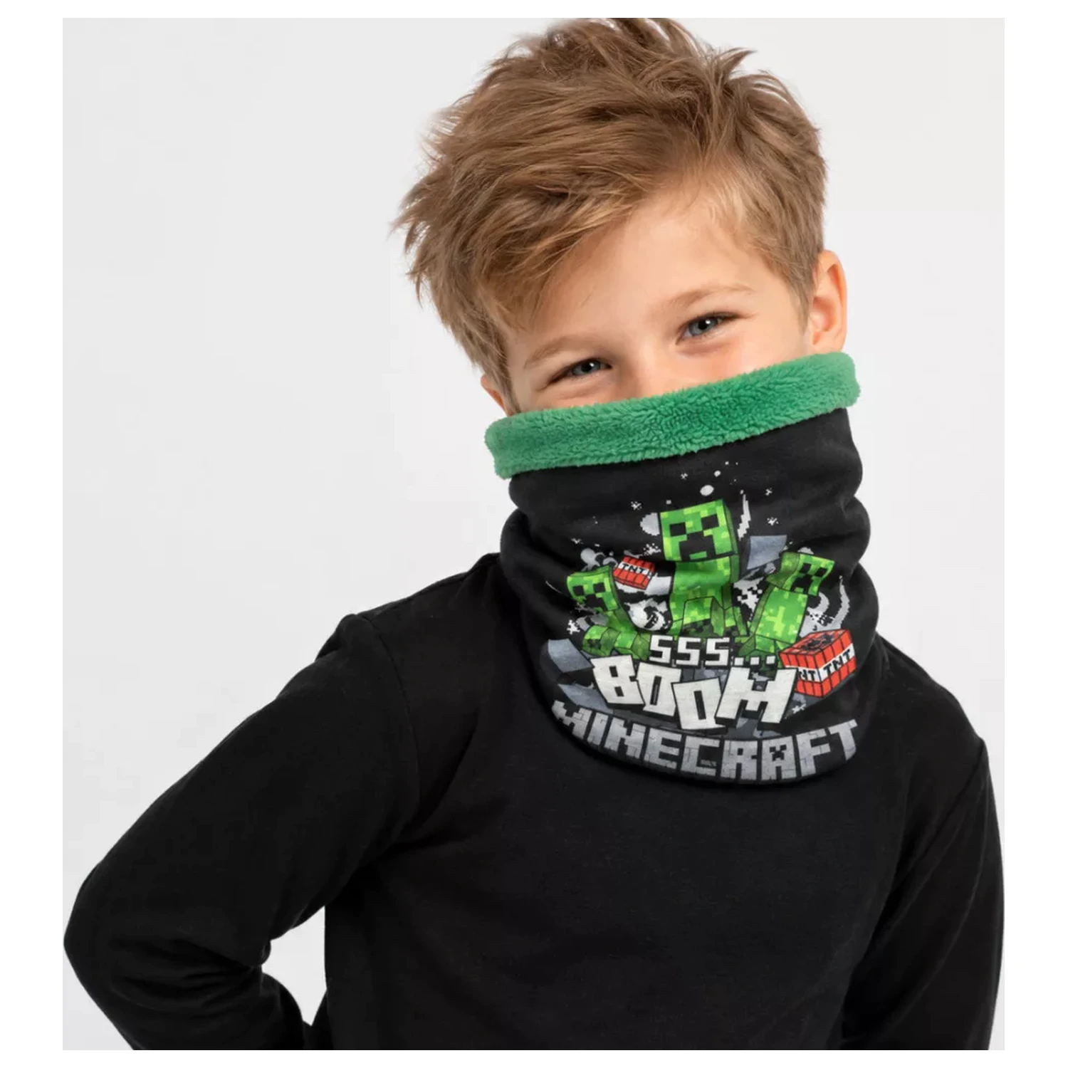 Minecraft Boom Sherpa Kinder-Schal, Schlauchschal Produktfoto