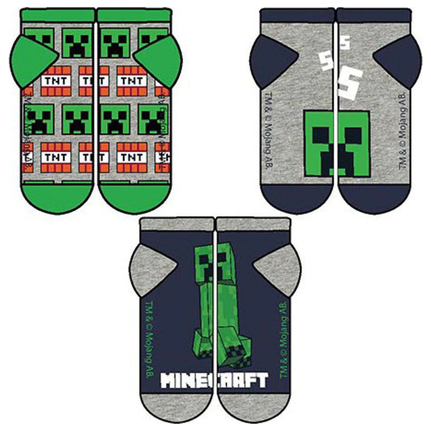 Minecraft Boomstep Kinder Geheim Socken 35/38 Produktfoto