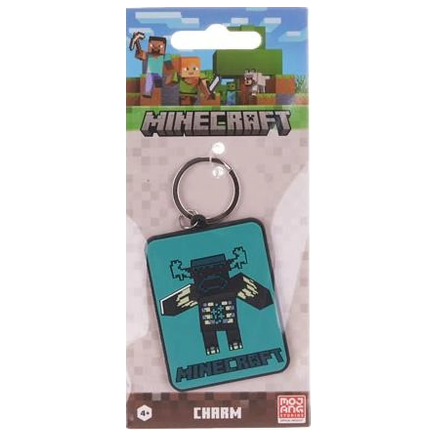 Minecraft Buffalo Gummi-Schlüsselanhänger Produktfoto