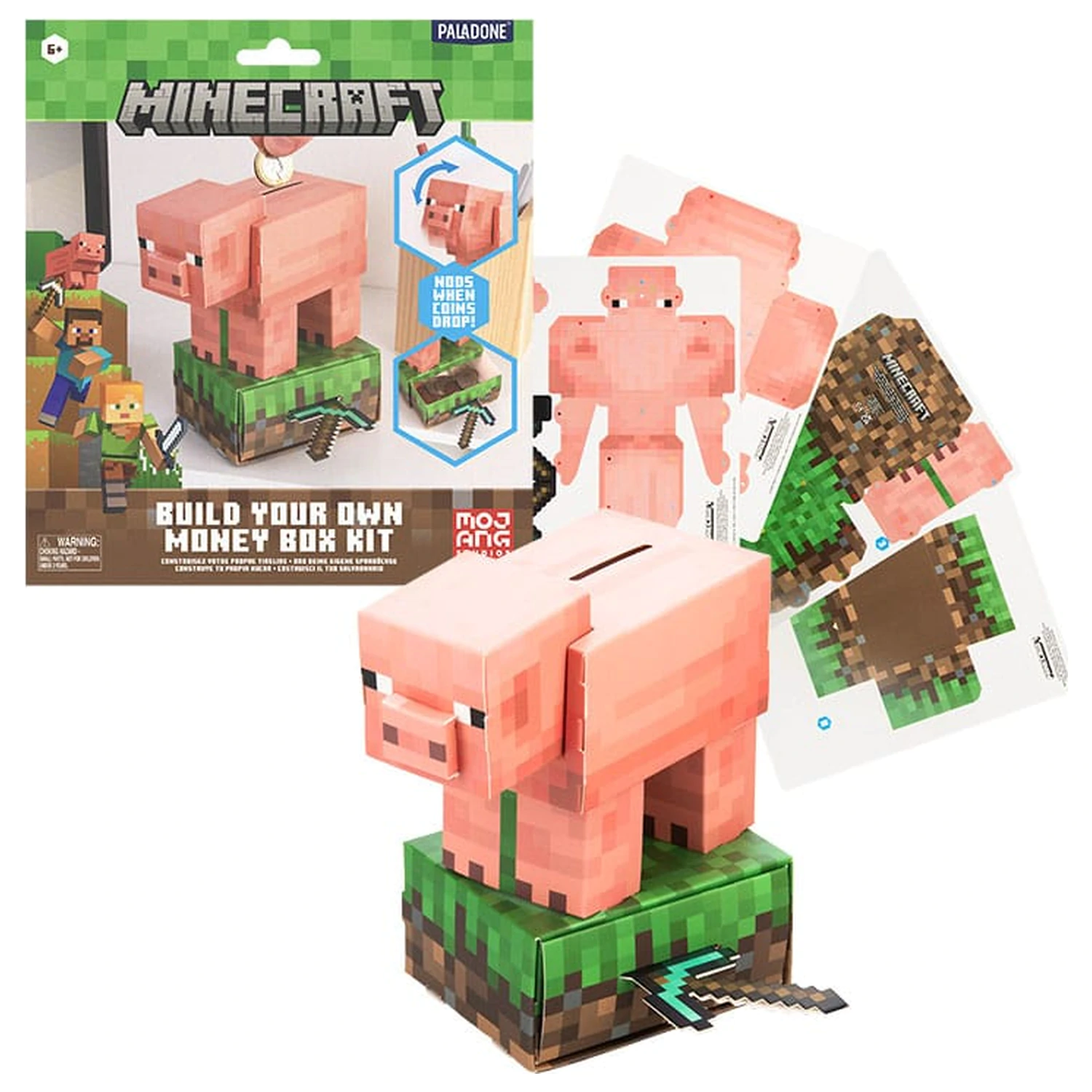 Minecraft Baue deine eigene Spardose Schatz Schwein Produktfoto