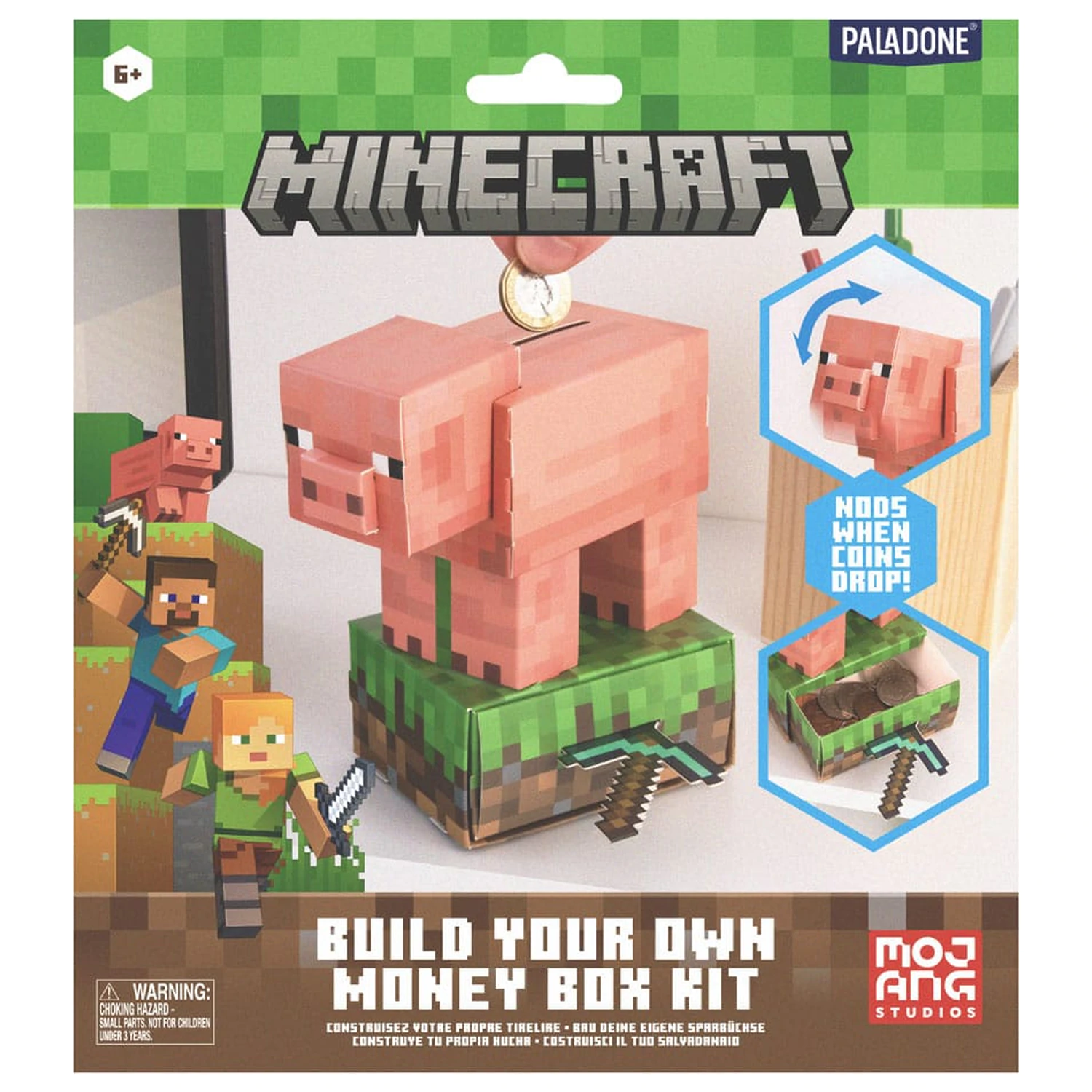 Minecraft Baue deine eigene Spardose Schatz Schwein Produktfoto