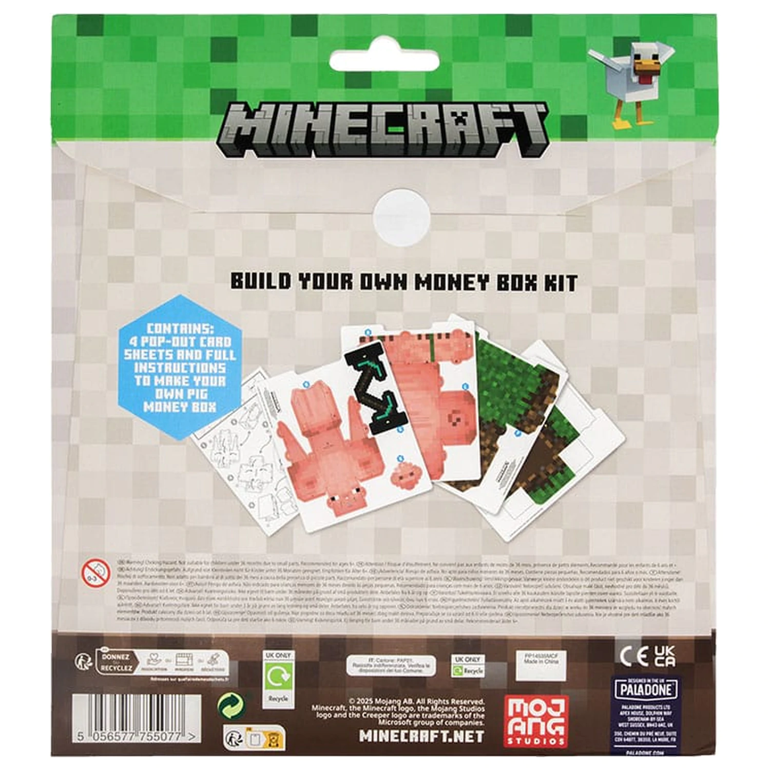 Minecraft Baue deine eigene Spardose Schatz Schwein Produktfoto