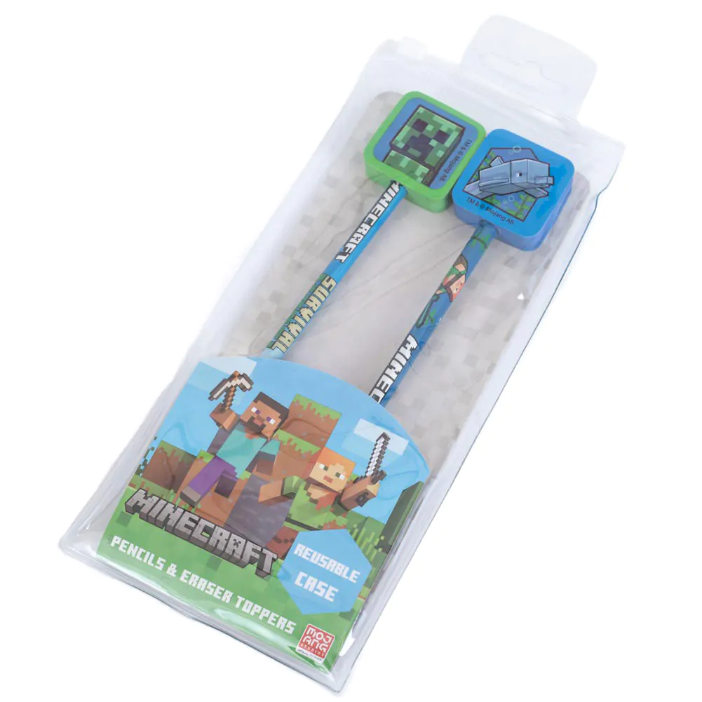 Minecraft Bleistifte mit Topper 2er-Pack Produktfoto
