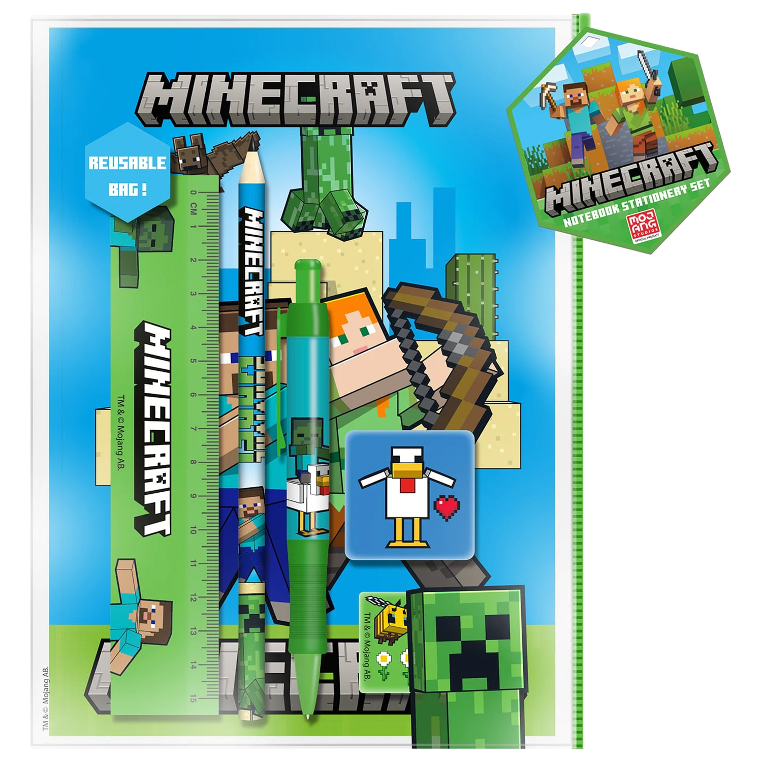 Minecraft Characters A5 Schreibwaren Bumper Set Produktfoto