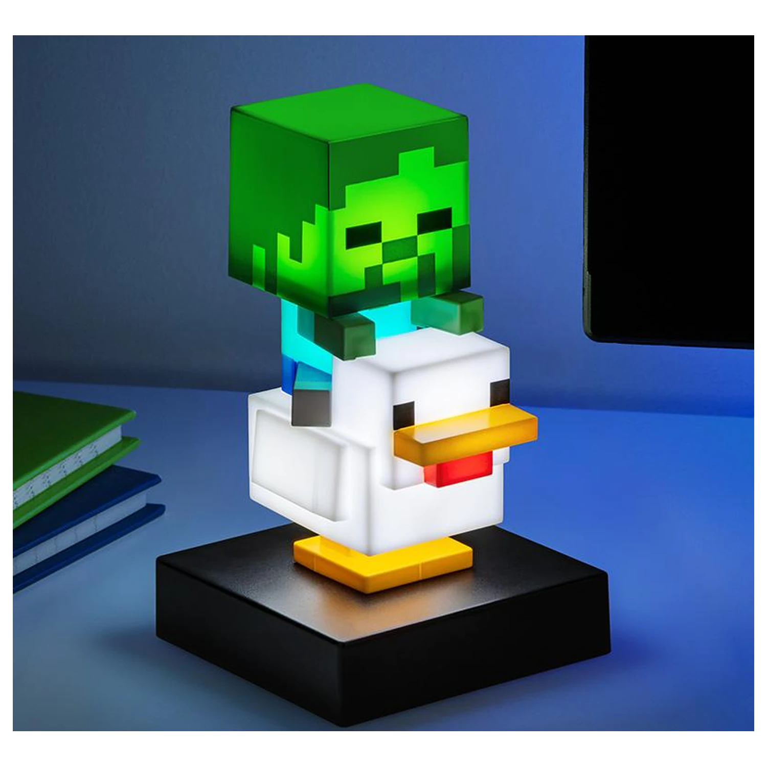 Minecraft Chicken Jockey Icon Lampe 11cm Produktfoto