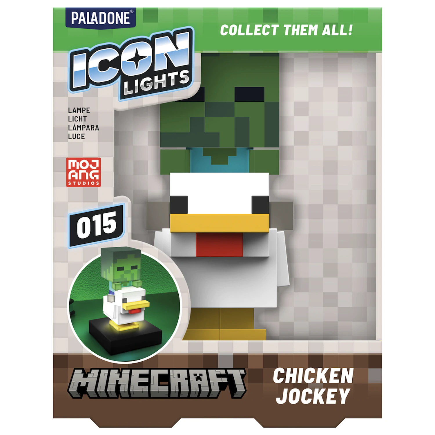 Minecraft Chicken Jockey Icon Lampe 11cm Produktfoto