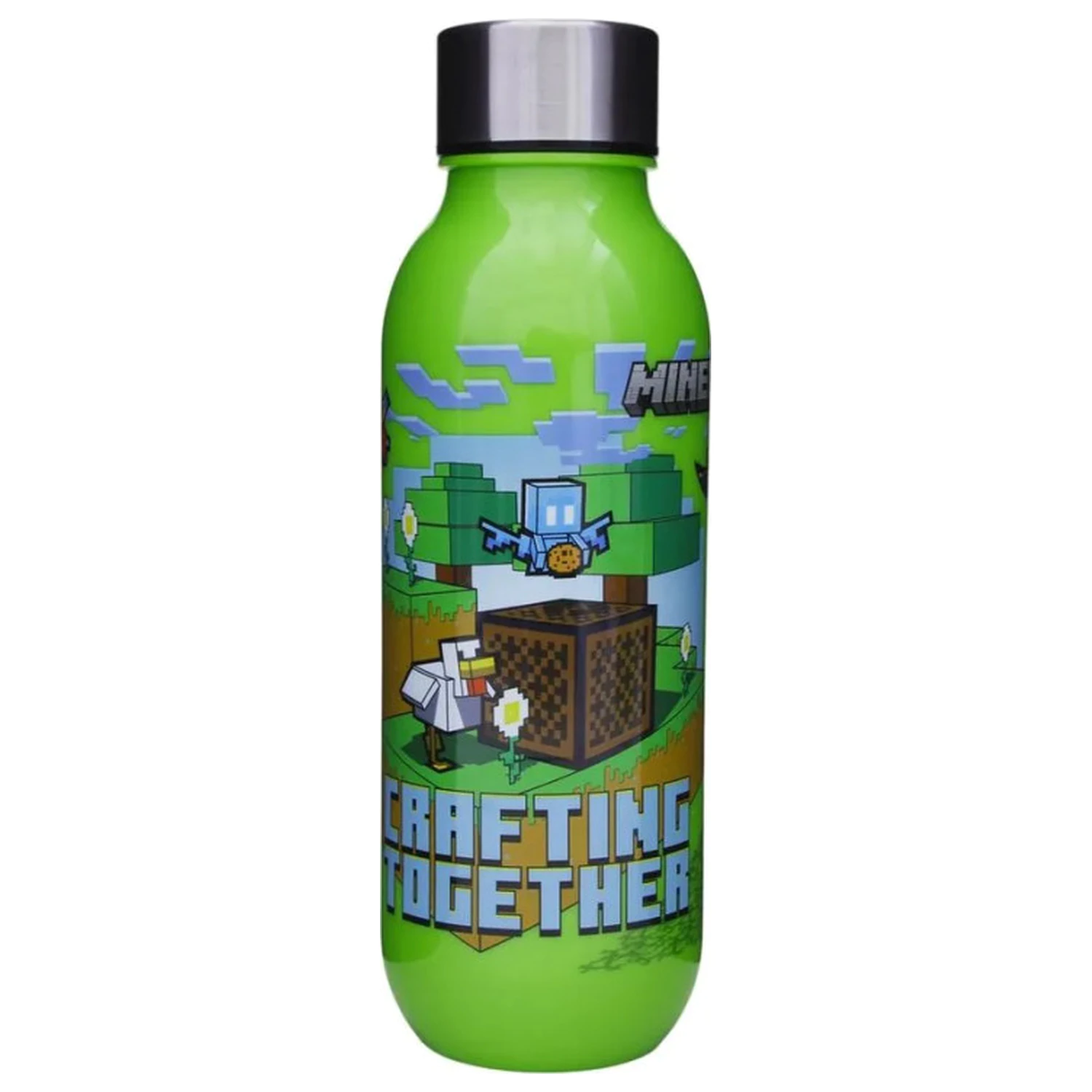 Minecraft Crafting Kunststoff Wasserflasche mit Schraubverschluss 640 ml Produktfoto