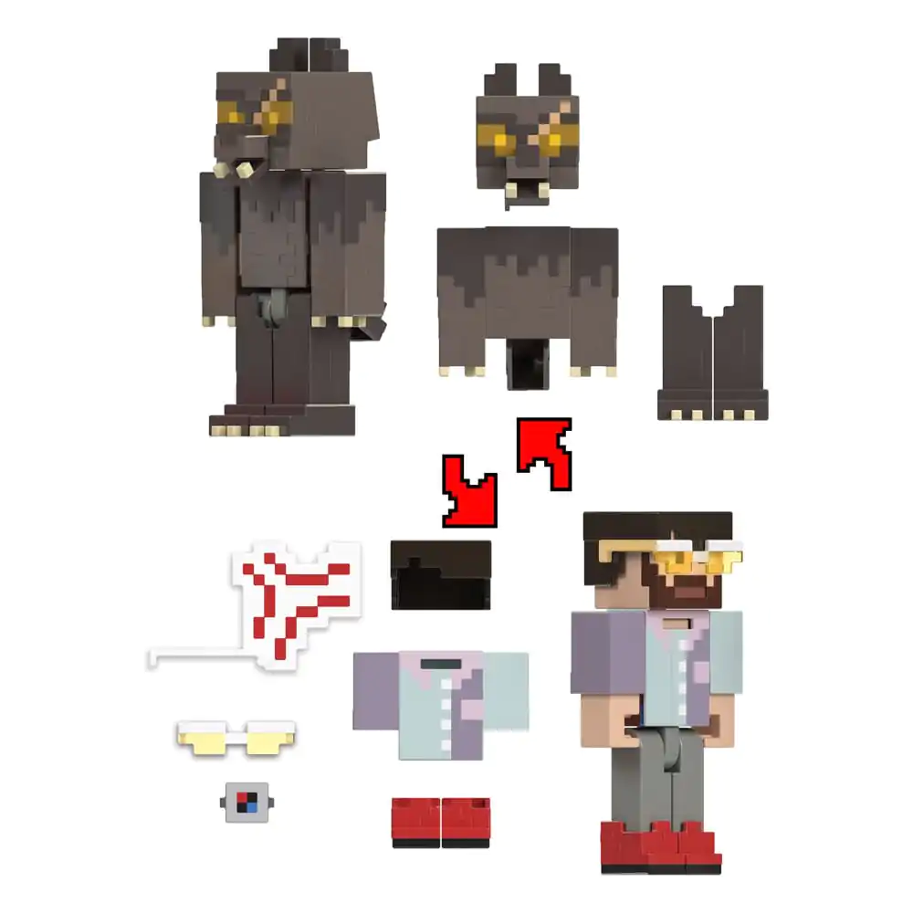 Minecraft Creator Series Actionfiguren-Erweiterungspack Rugarou &amp; Anger Vein 8 cm Produktfoto