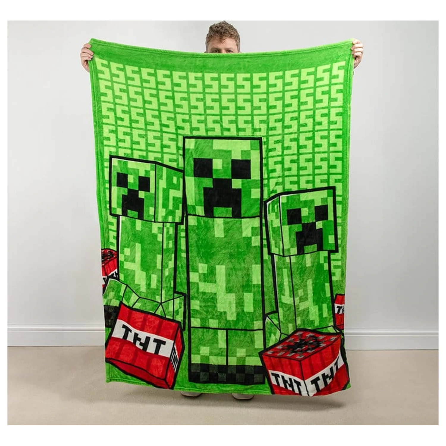 Minecraft Kissen Decke Creeper 2-in-1 Faltbar 150 cm Produktfoto