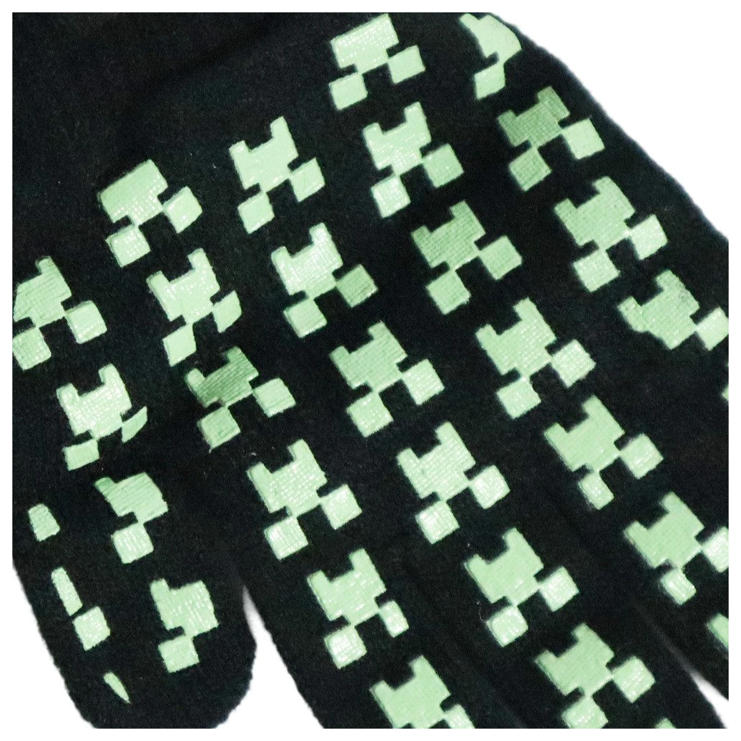 Minecraft Creeper Schwarze Kinderhandschuhe Produktfoto