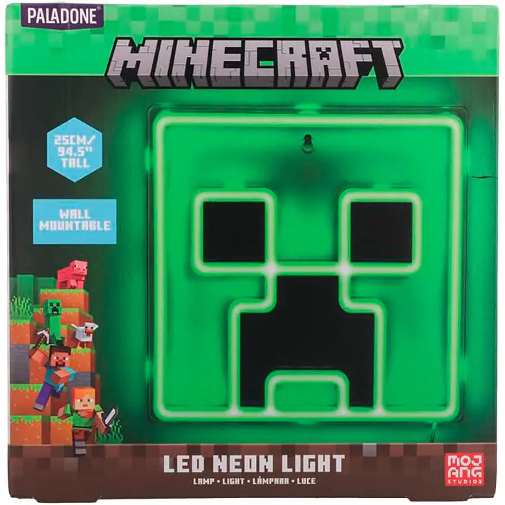 Minecraft Creeper LED Wandleuchte 25cm Produktfoto