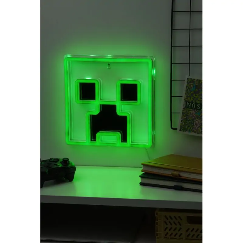 Minecraft Creeper LED Wandleuchte 25cm Produktfoto