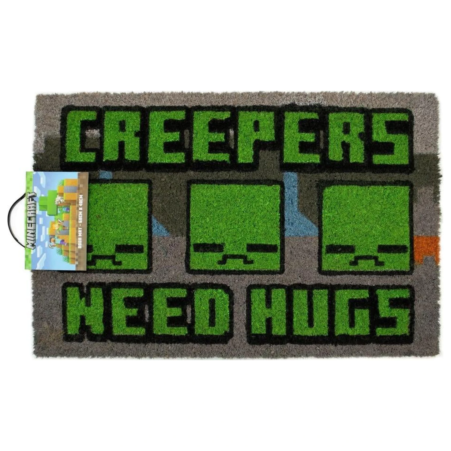 Minecraft Creeper Need Hugs Fußmatte 40X60cm Produktfoto