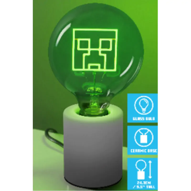 Minecraft Neon LED-Lampe Creeper Produktfoto