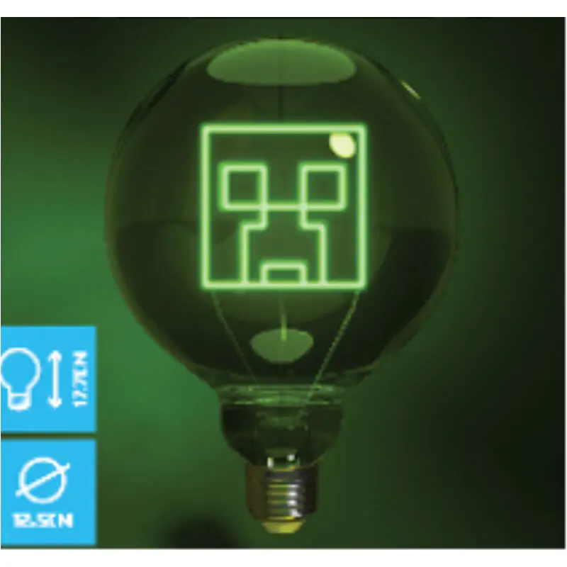 Minecraft Neon LED-Glühbirne Creeper Produktfoto