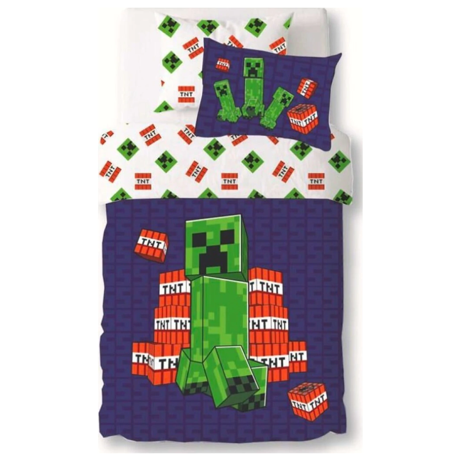 Minecraft Creeper TNT Bettbezug Produktfoto