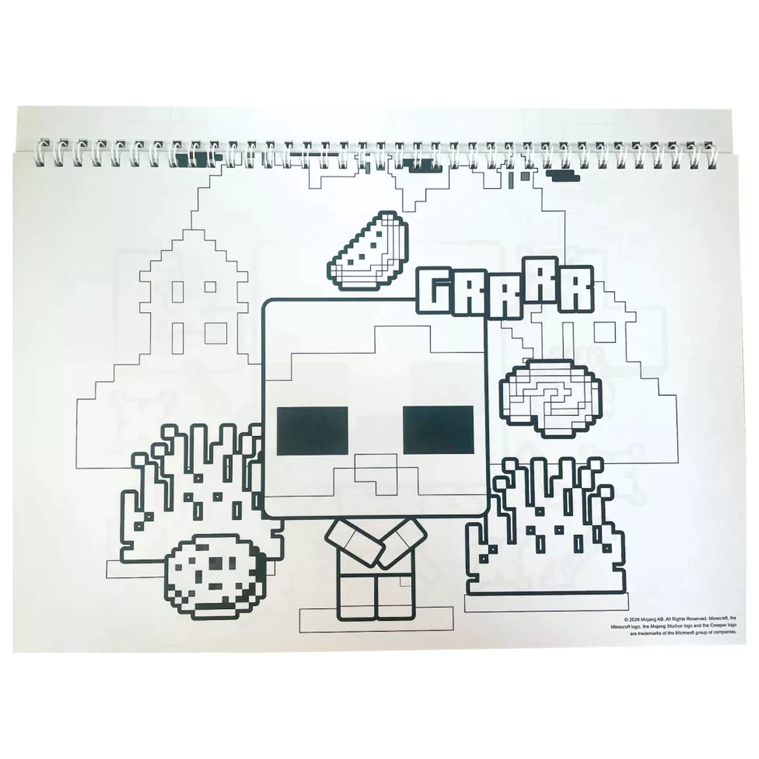 Minecraft Creepers Need Hugs A/4 Spiral Skizzenbuch mit 40 Stickern Produktfoto