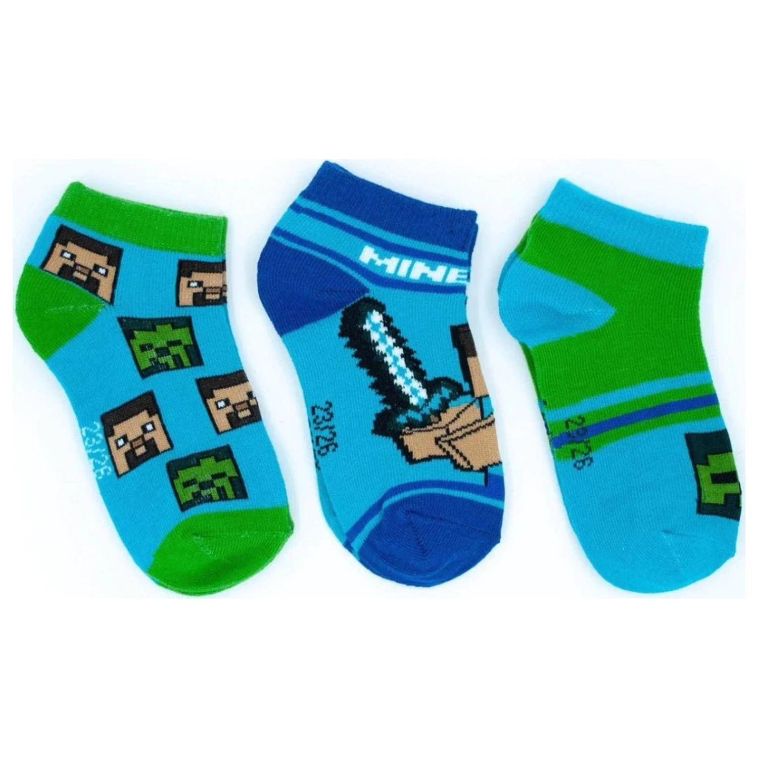 Minecraft Crew Kinder Geheimsocken 35/38 Produktfoto