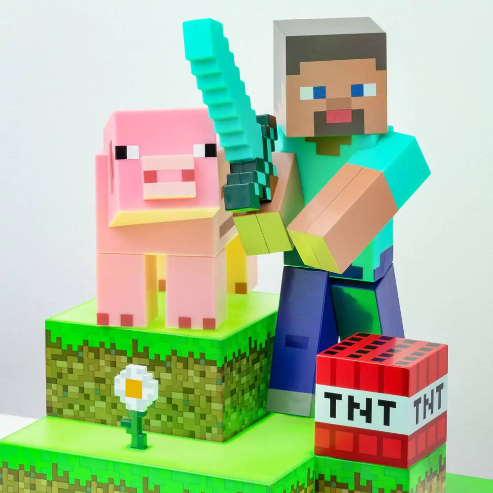 Minecraft Diorama-Leuchte Steve 30 cm Produktfoto