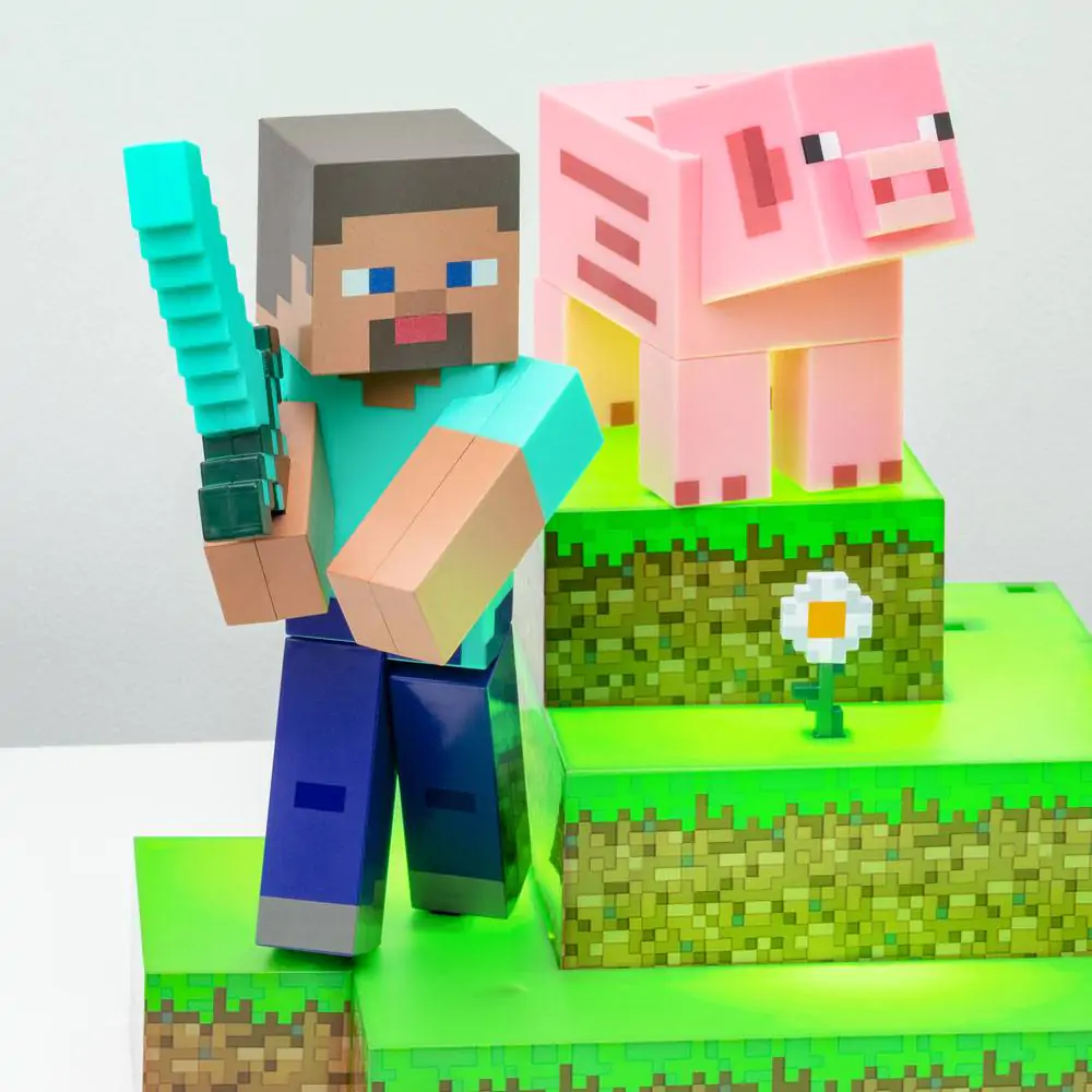 Minecraft Diorama-Leuchte Steve 30 cm Produktfoto