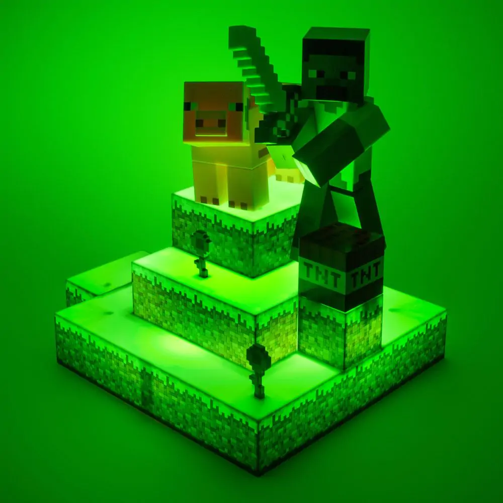 Minecraft Diorama-Leuchte Steve 30 cm Produktfoto