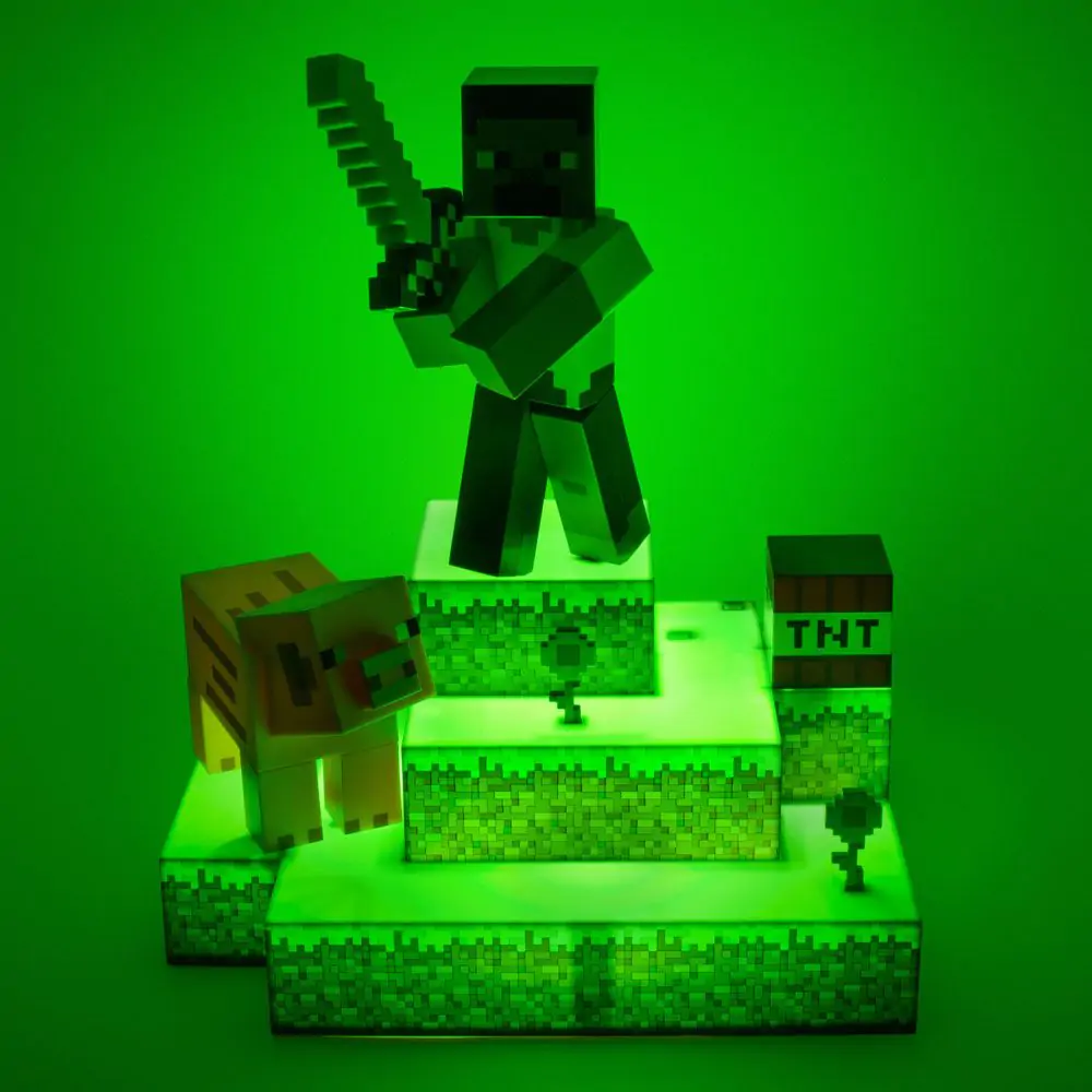 Minecraft Diorama-Leuchte Steve 30 cm Produktfoto