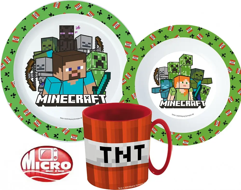Minecraft Ess-Set, Mikroplastik-Set Produktfoto