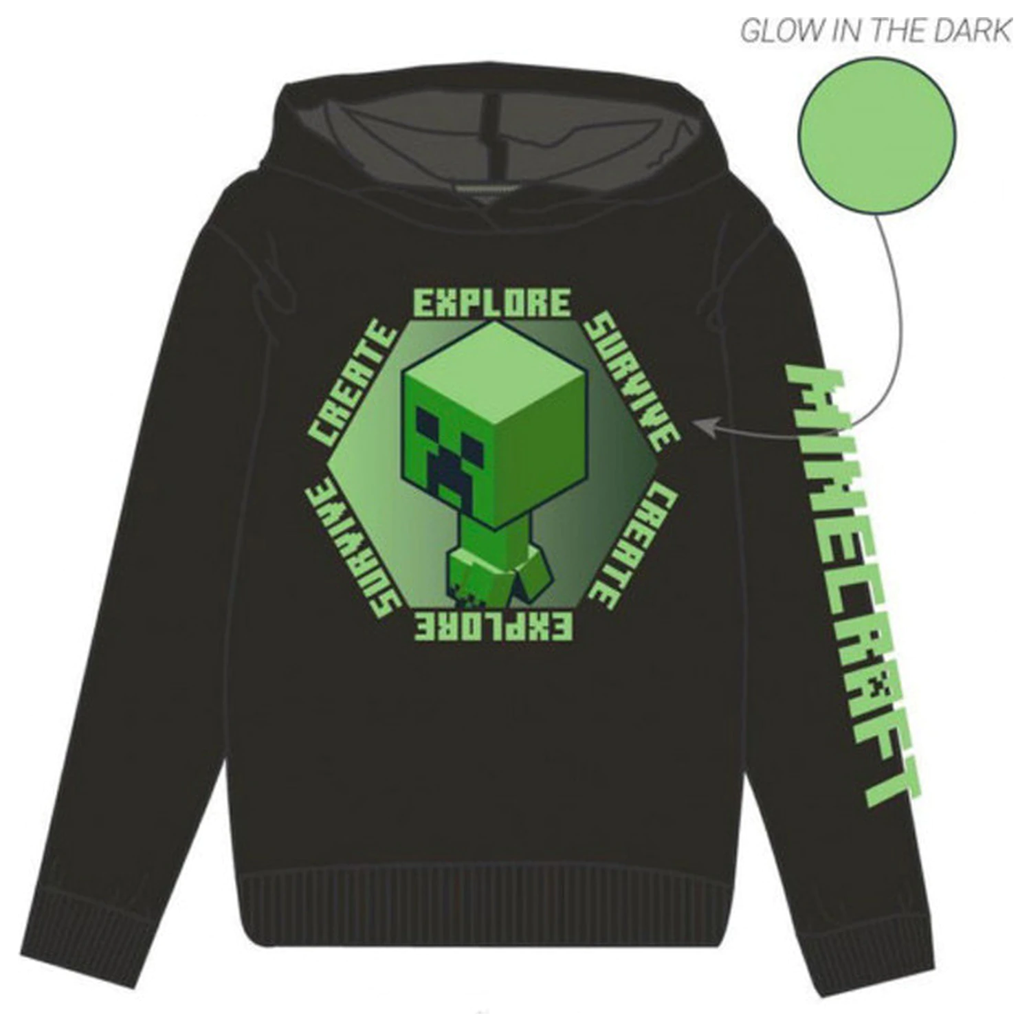 Minecraft Explore Kinder Sweatshirt 6 Jahre / 116 cm Produktfoto