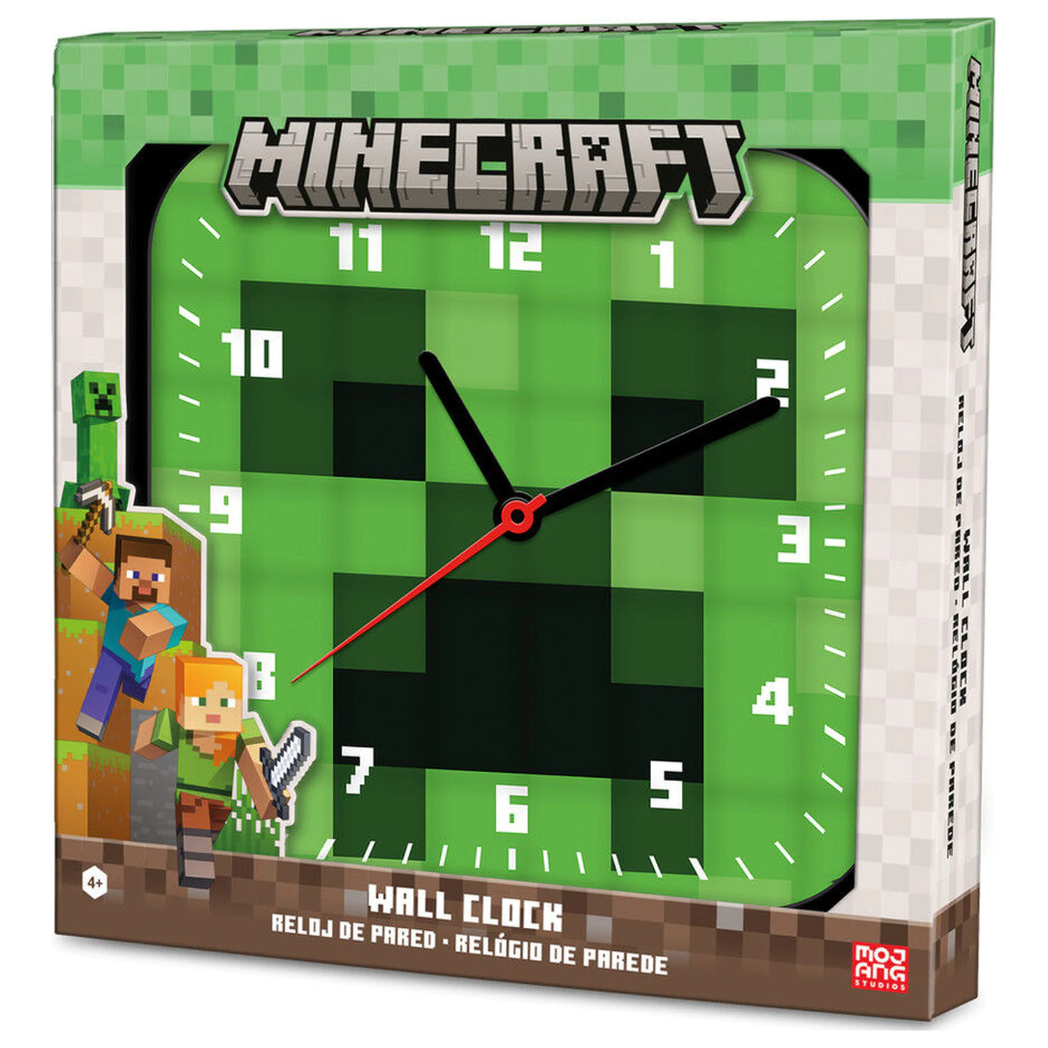 Minecraft Wanduhr Produktfoto