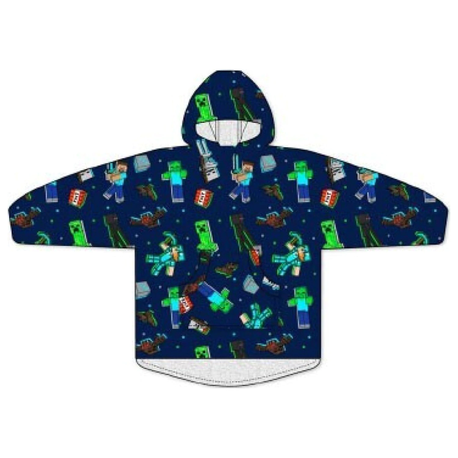 Minecraft Fight Erwachsene tragbare Plüsch Fleece Decke Poncho Produktfoto