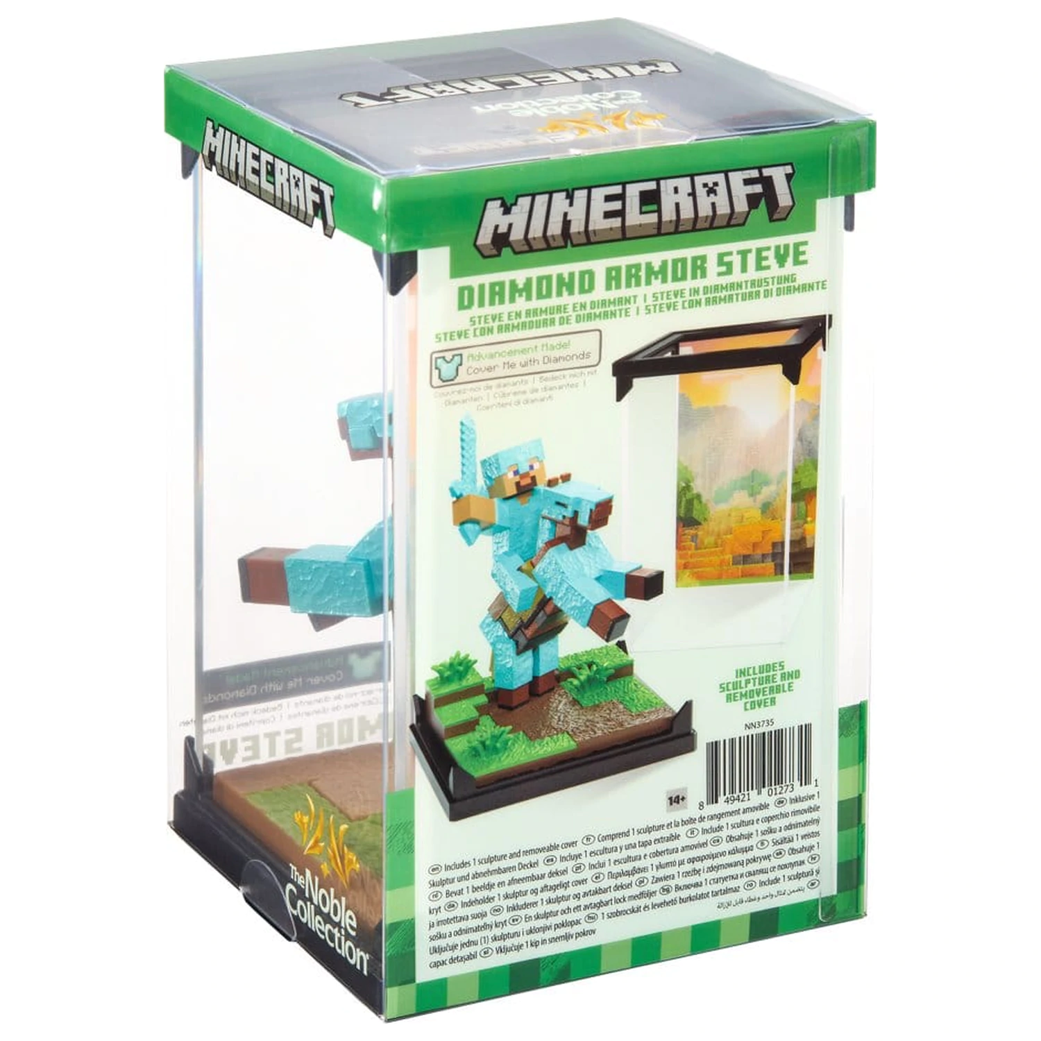 Minecraft Figur Diorama Diamant Rüstung Steve und Pferd 18 cm Produktfoto