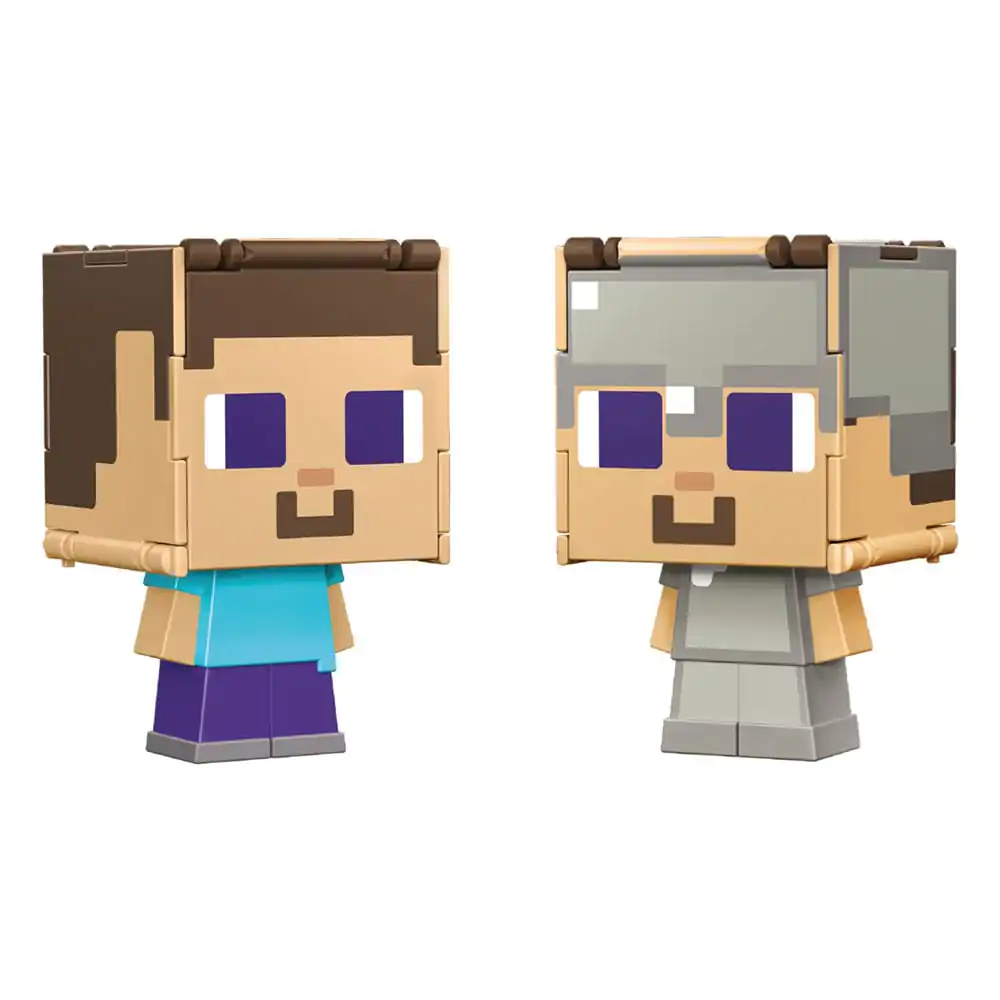 Minecraft Flippin Actionfigur Steve & Steve in Eisenrüstung Produktfoto