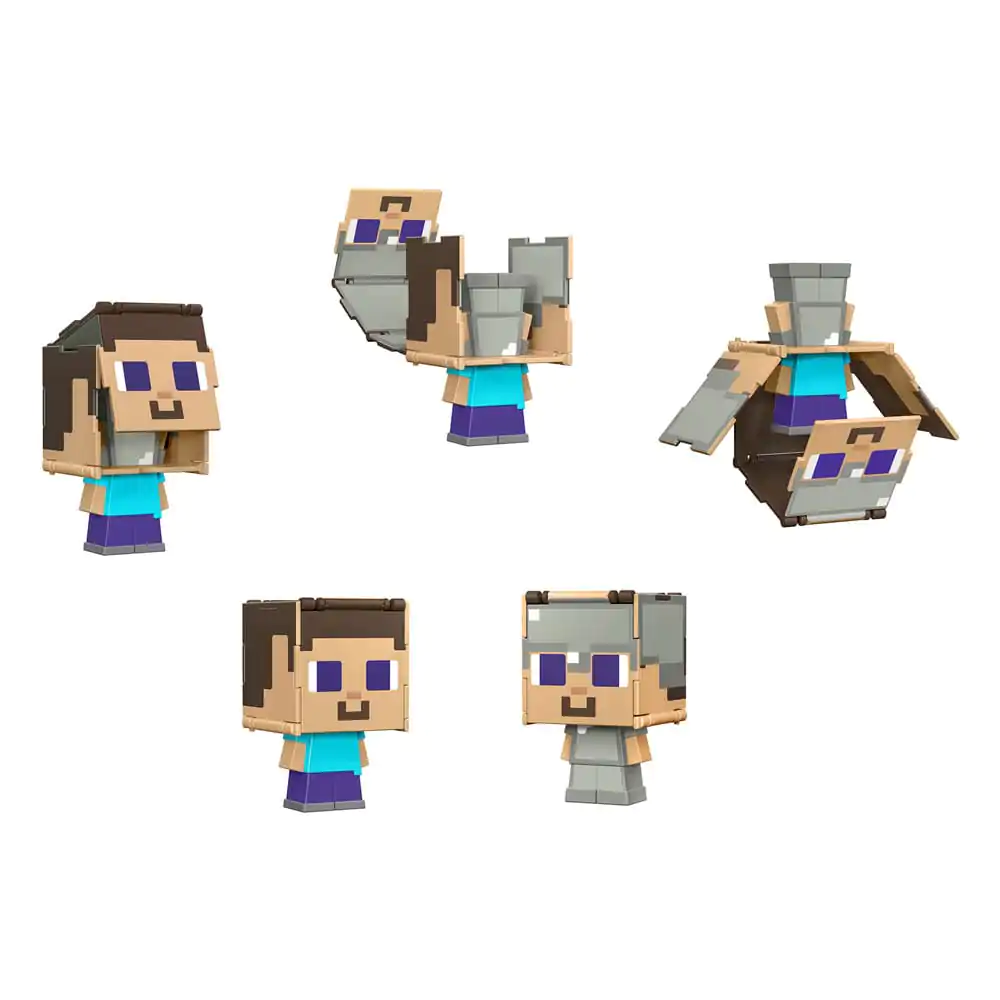 Minecraft Flippin Actionfigur Steve & Steve in Eisenrüstung Produktfoto