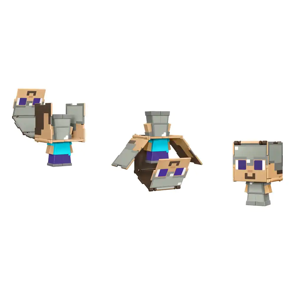 Minecraft Flippin Actionfigur Steve & Steve in Eisenrüstung Produktfoto
