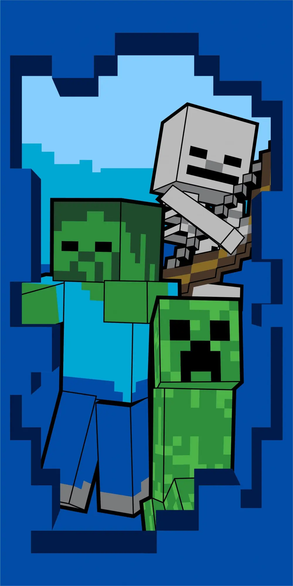 Minecraft Badetuch, Strandtuch Beware 70*140 cm Produktfoto