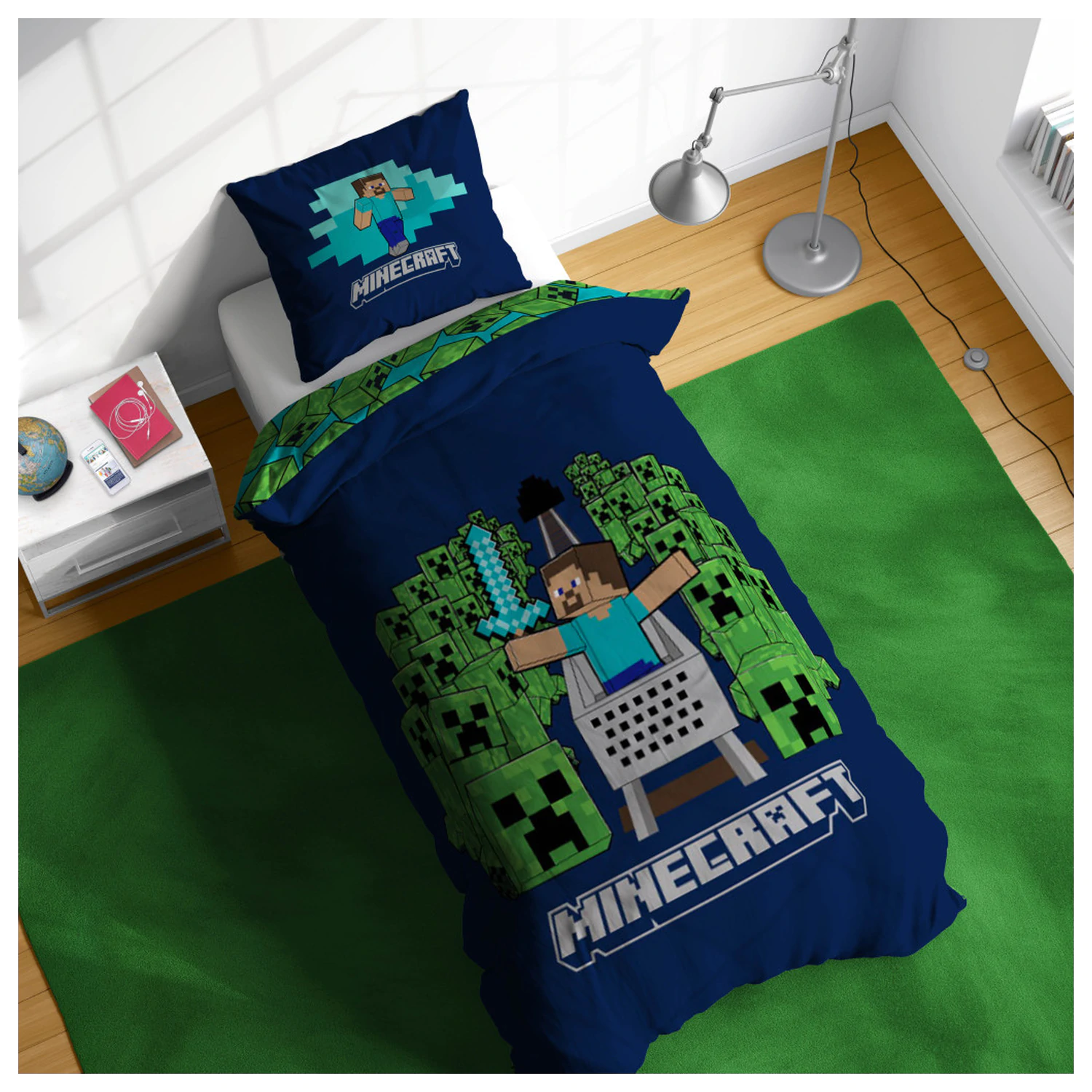 Minecraft Game Over Creepers Bettbezug Produktfoto