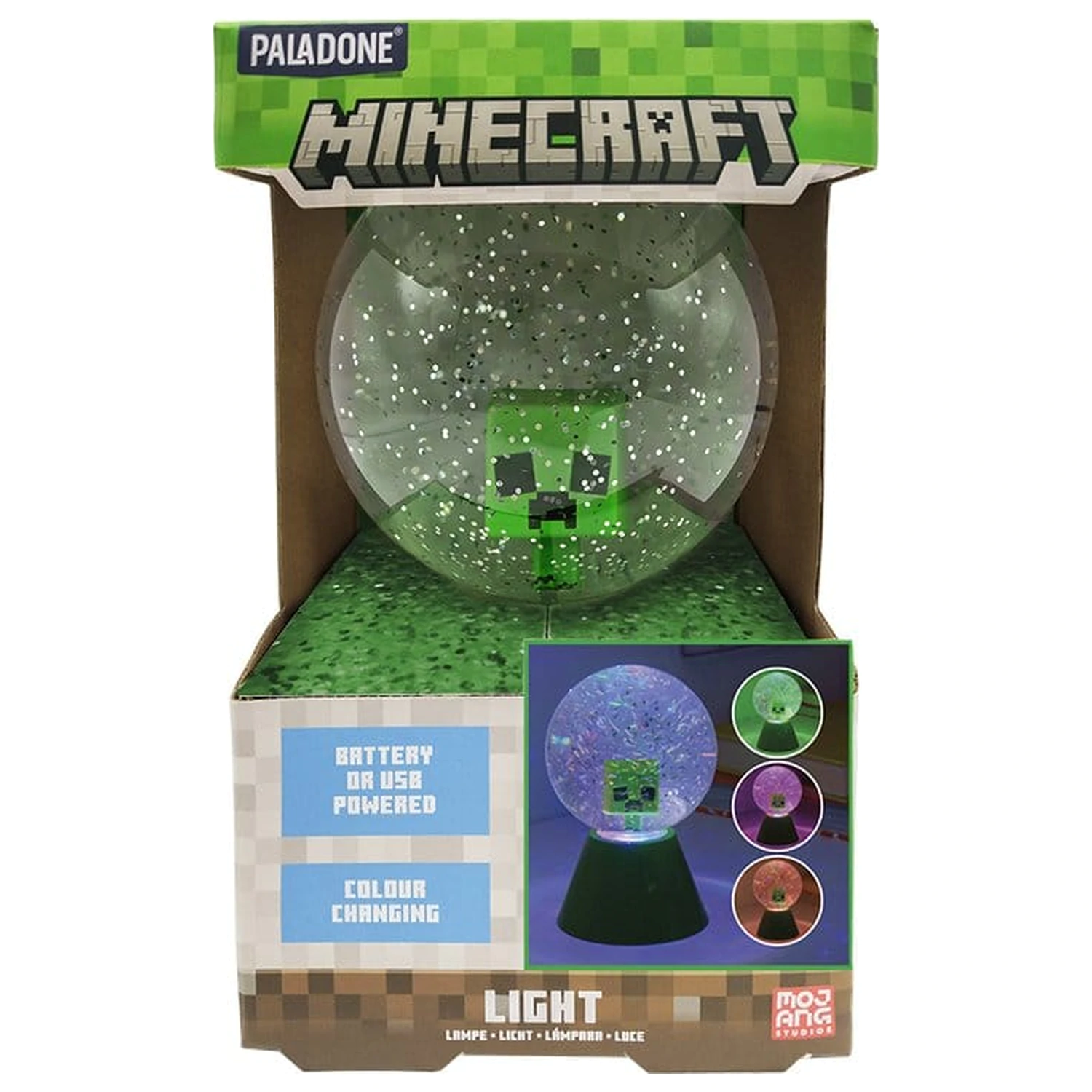 Minecraft Leucht-LED Glitter Kugel Produktfoto