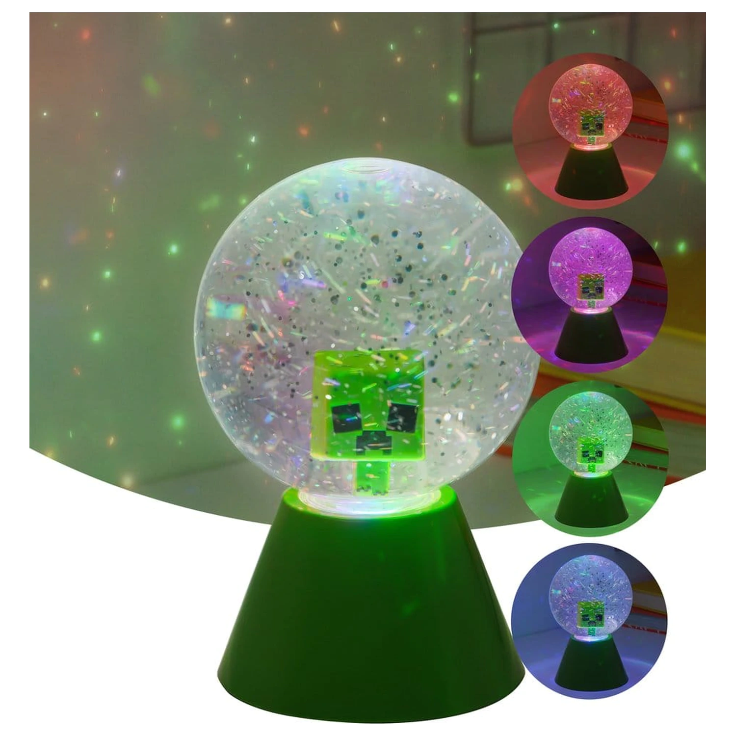 Minecraft Leucht-LED Glitter Kugel Produktfoto