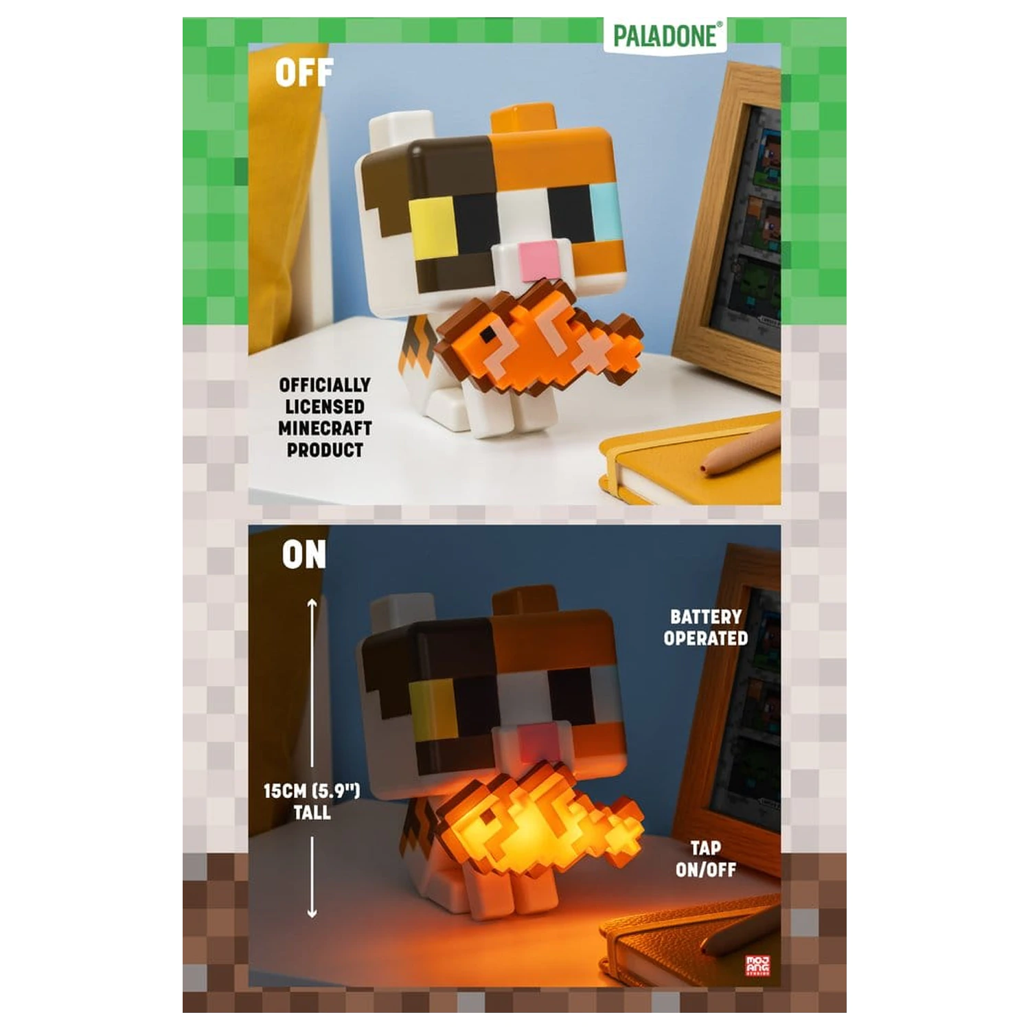 Minecraft GloBuddies Light Katze 15 cm Produktfoto