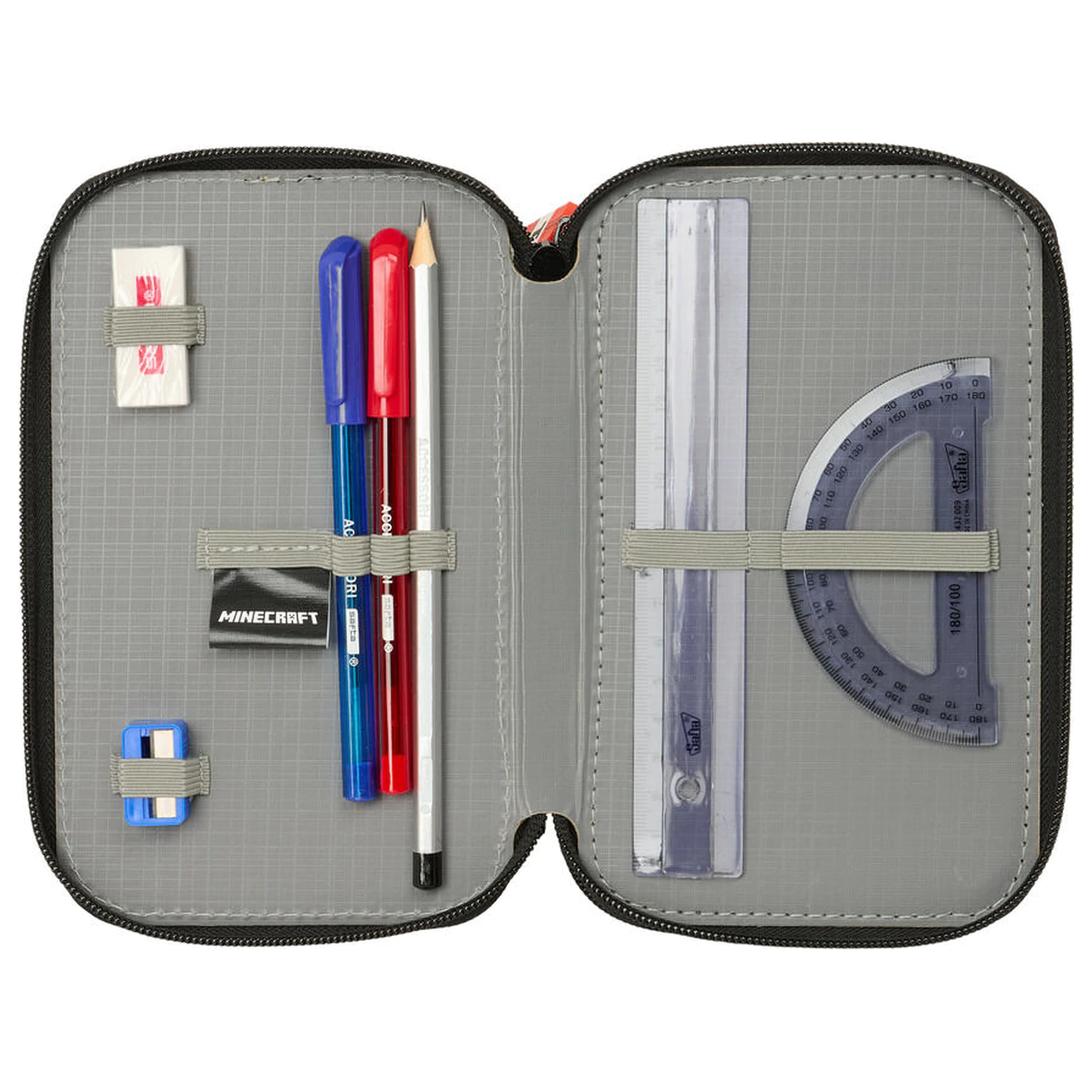 Minecraft Graffiti dreifach Federmäppchen 37 Stck. Produktfoto