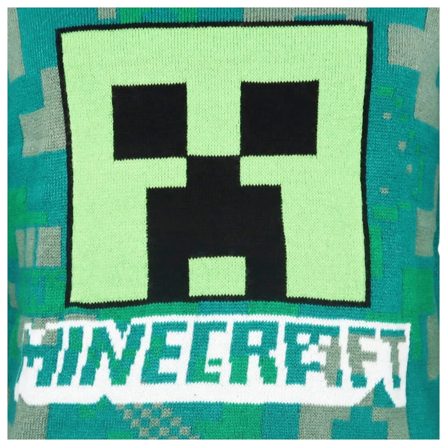Minecraft Green Kinder Strickpullover Produktfoto