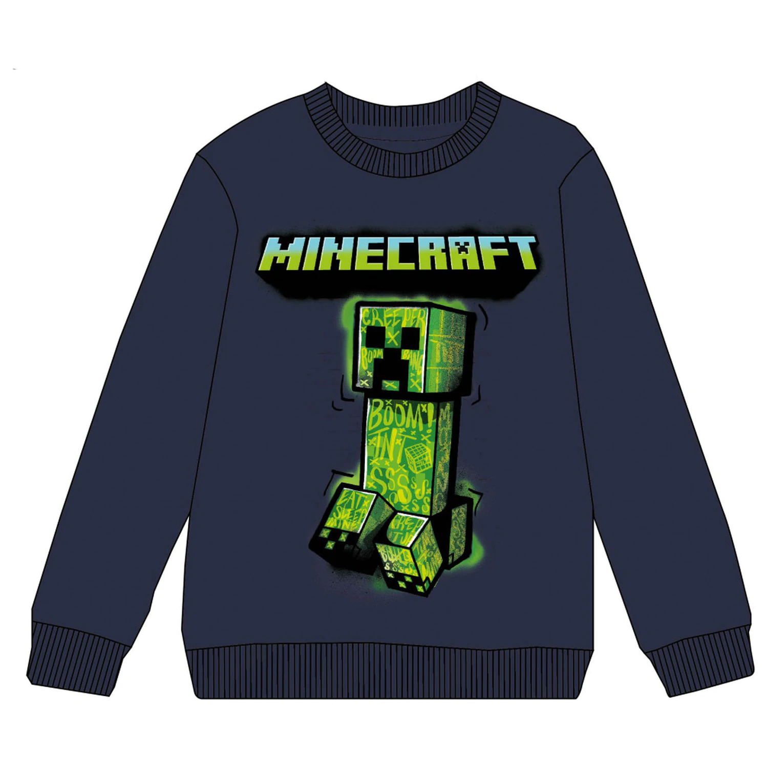 Minecraft Green Menace Kinder Kapuzenpullover Produktfoto